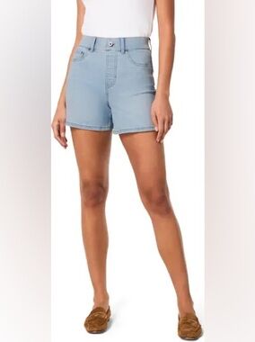 SPANX Denim High Waisted Light Turner Wash Blue Jean 5” Shorts